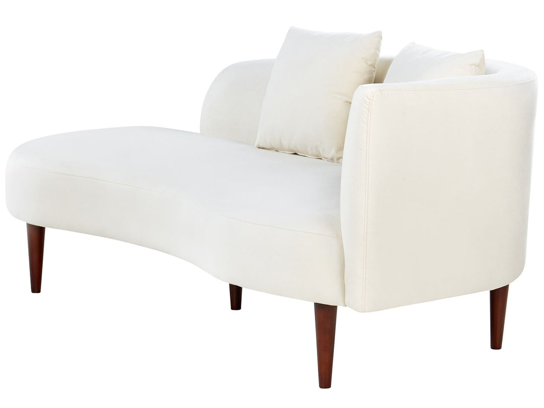 Chaumont Right Hand Velvet Chaise Lounge Cream