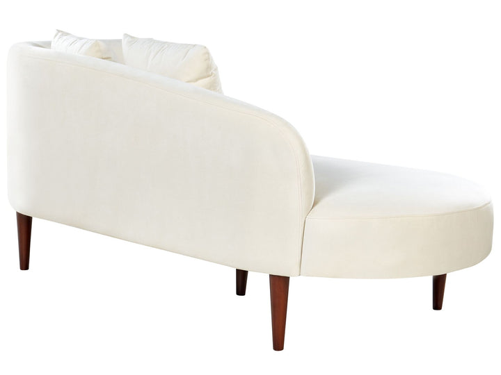 Chaumont Right Hand Velvet Chaise Lounge Cream