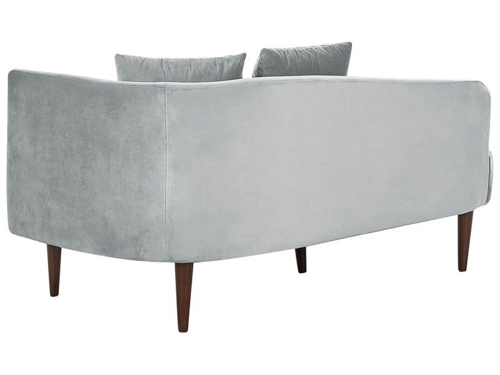 Chaumont Right Hand Velvet Chaise Lounge Light Grey