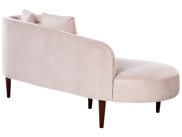 Chaumont Right Hand Velvet Chaise Lounge Pink