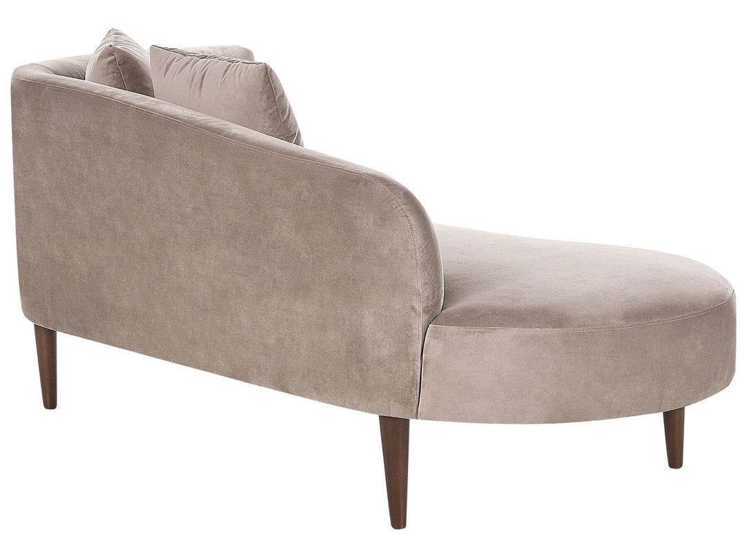 Chaumont Right Hand Velvet Chaise Lounge Taupe