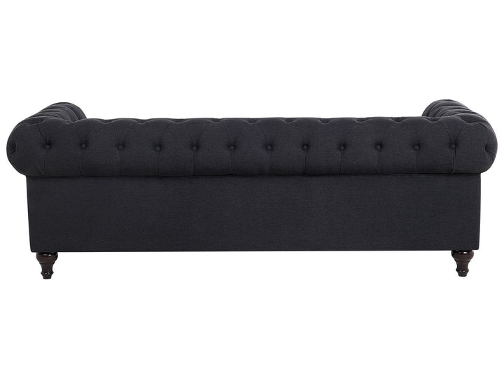 Chesterfield 3 Seater Fabric Sofa Graphite Grey