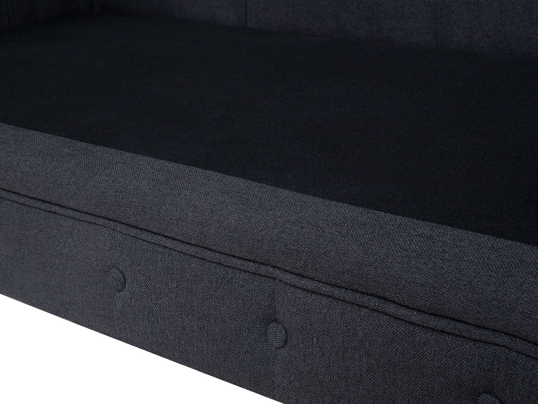 Chesterfield 3 Seater Fabric Sofa Graphite Grey