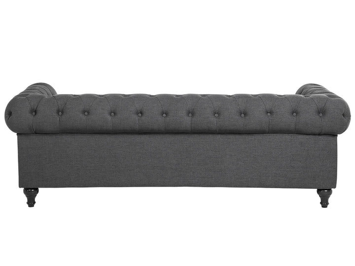 Chesterfield 3 Seater Fabric Sofa Grey