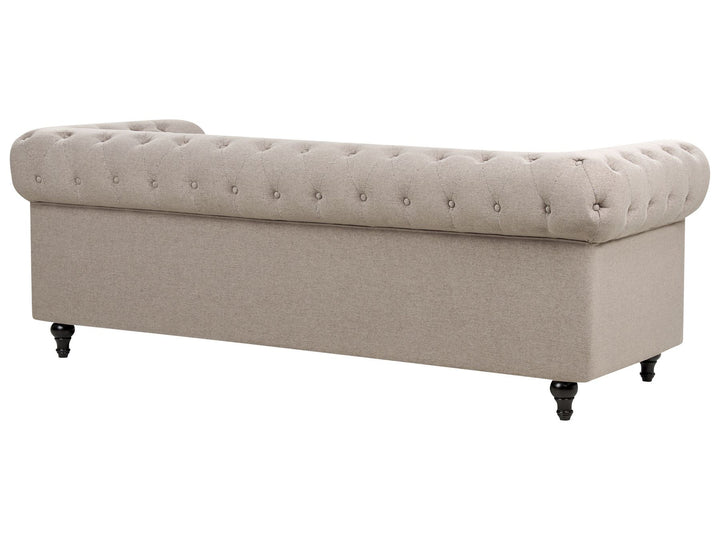 Chesterfield 3 Seater Fabric Sofa Taupe