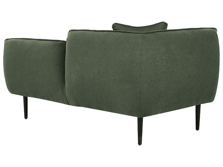 Chevannes Left Hand Boucle Chaise Lounge Dark Green