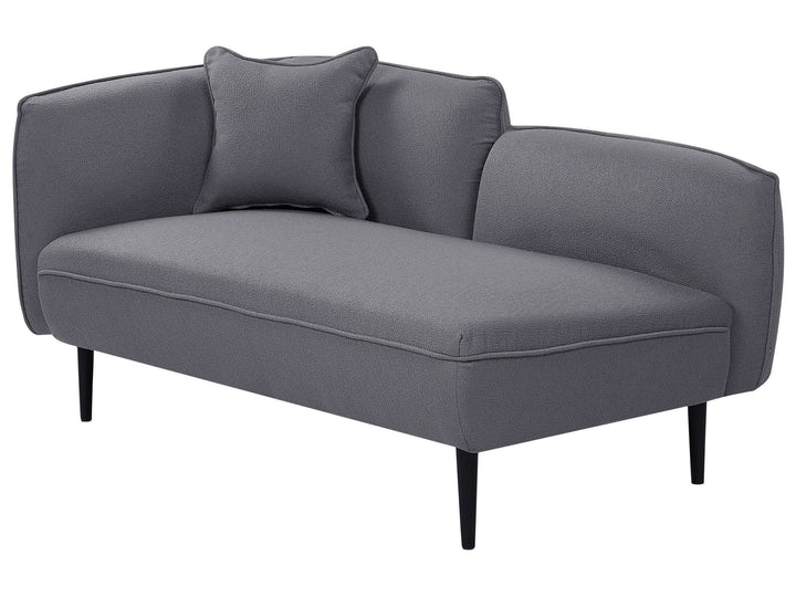 Chevannes Left Hand Boucle Chaise Lounge Dark Grey