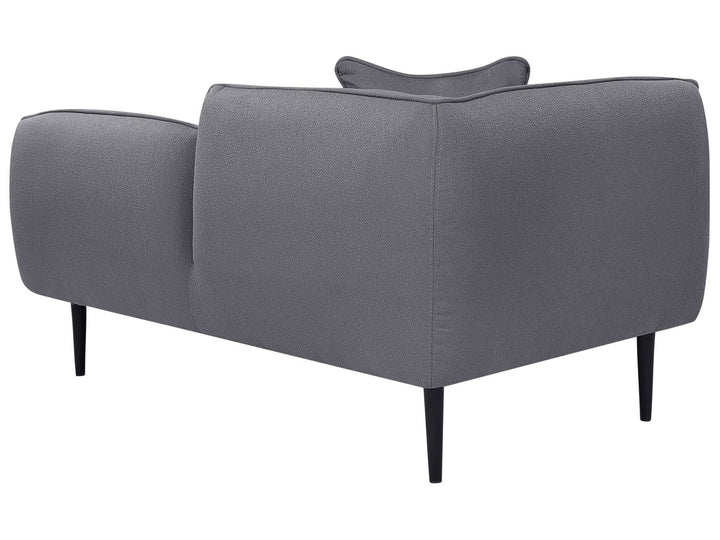 Chevannes Left Hand Boucle Chaise Lounge Dark Grey