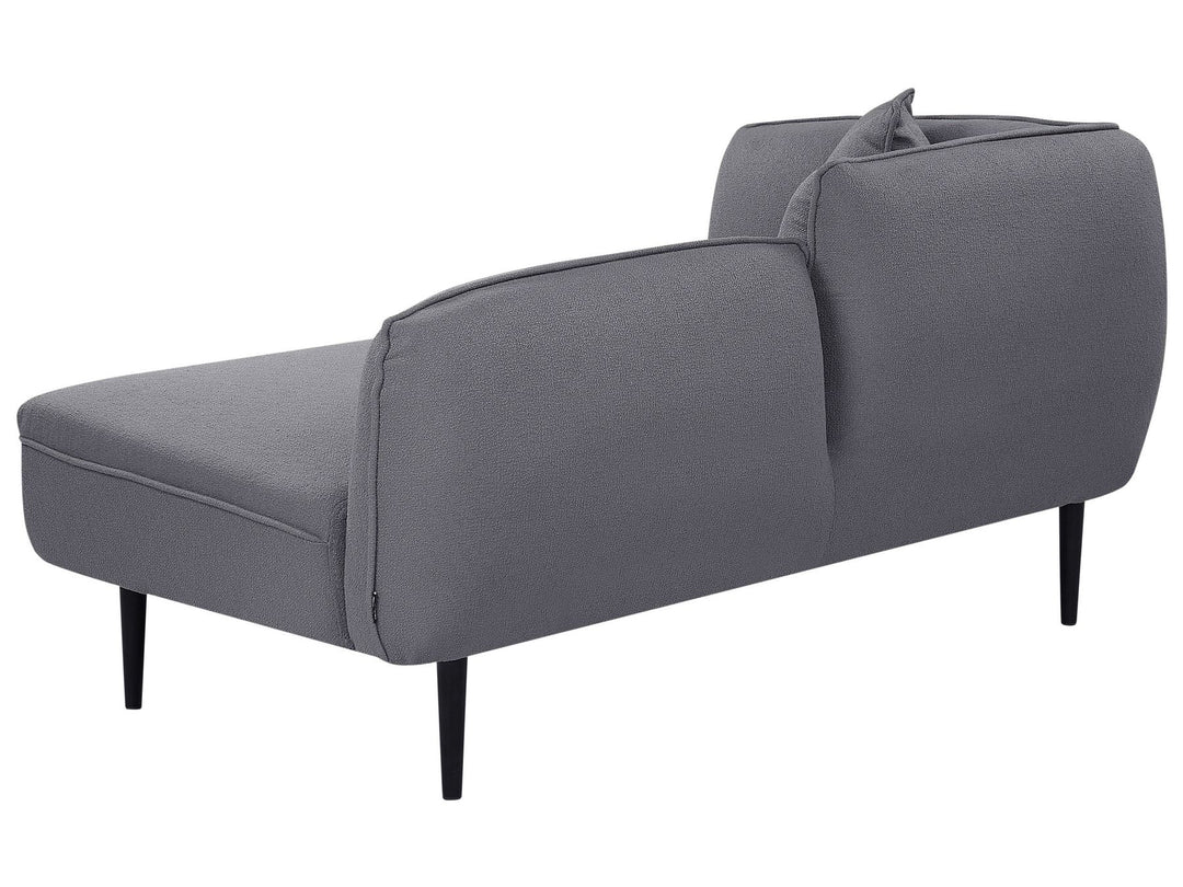 Chevannes Left Hand Boucle Chaise Lounge Dark Grey