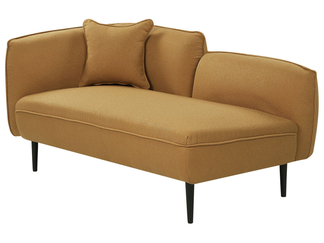 Chevannes Left Hand Boucle Chaise Lounge Mustard