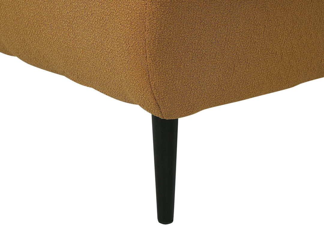 Chevannes Left Hand Boucle Chaise Lounge Mustard