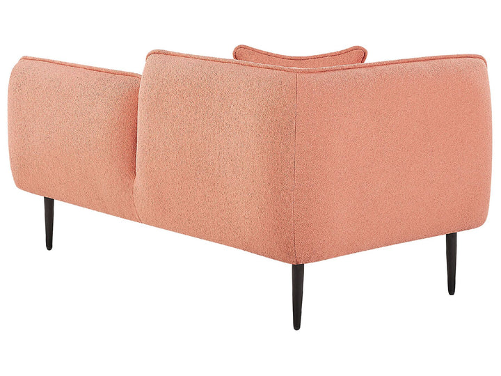 Chevannes Left Hand Boucle Chaise Lounge Peach Pink