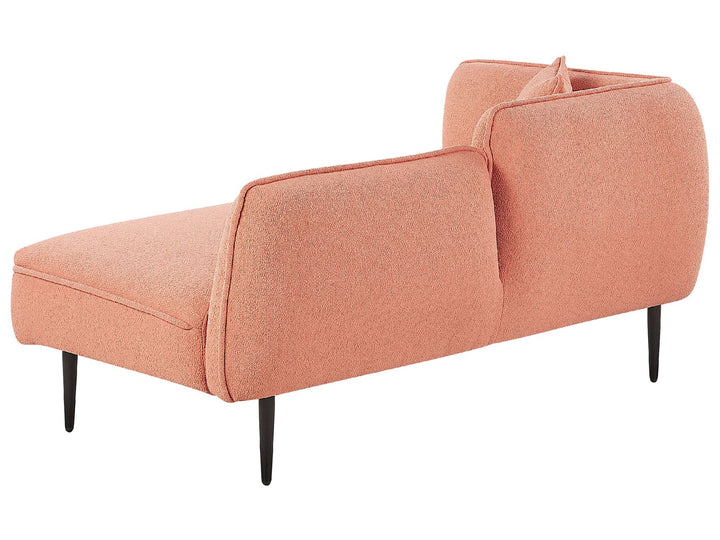 Chevannes Left Hand Boucle Chaise Lounge Peach Pink