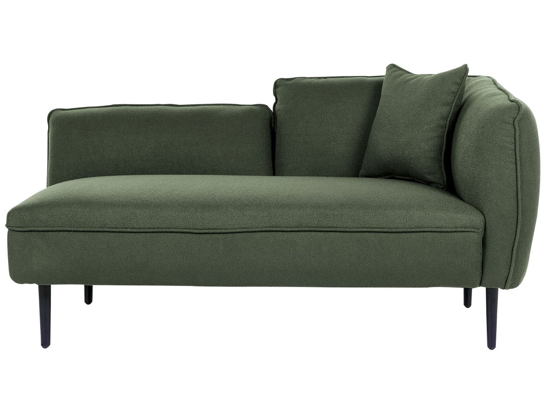 Chevannes Right Hand Boucle Chaise Lounge Dark Green