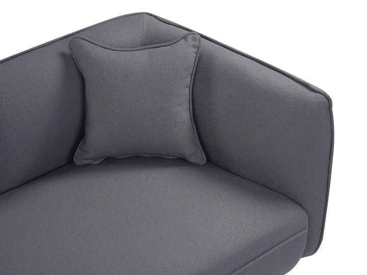 Chevannes Right Hand Boucle Chaise Lounge Dark Grey