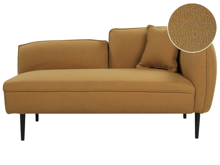 Chevannes Right Hand Boucle Chaise Lounge Mustard