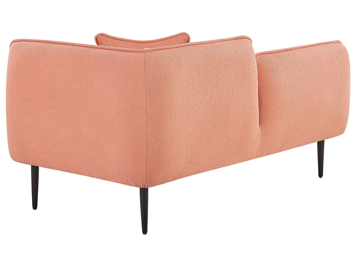 Chevannes Right Hand Boucle Chaise Lounge Peach Pink