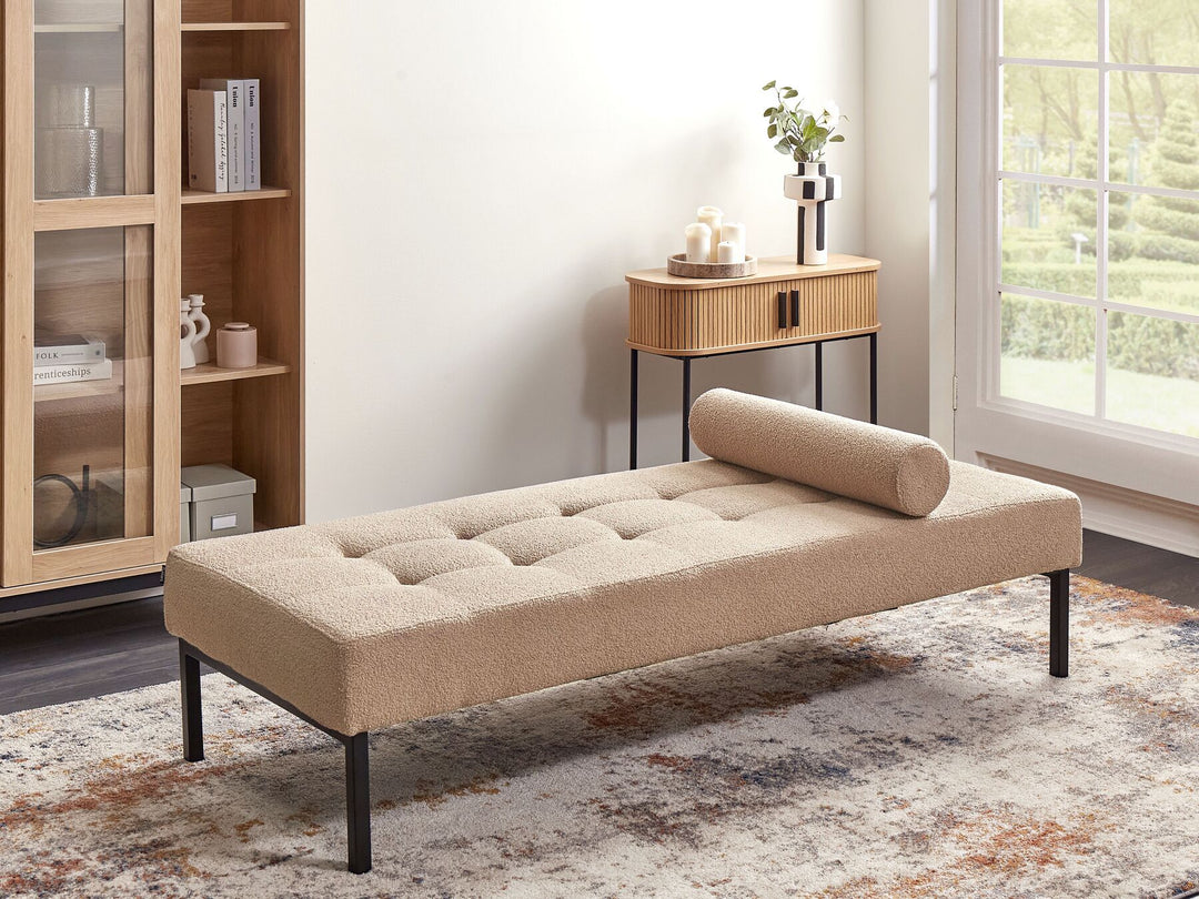 Chinon Boucle Chaise Longue Beige