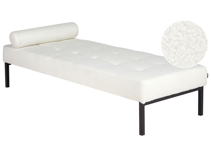 Chinon Boucle Chaise Longue White