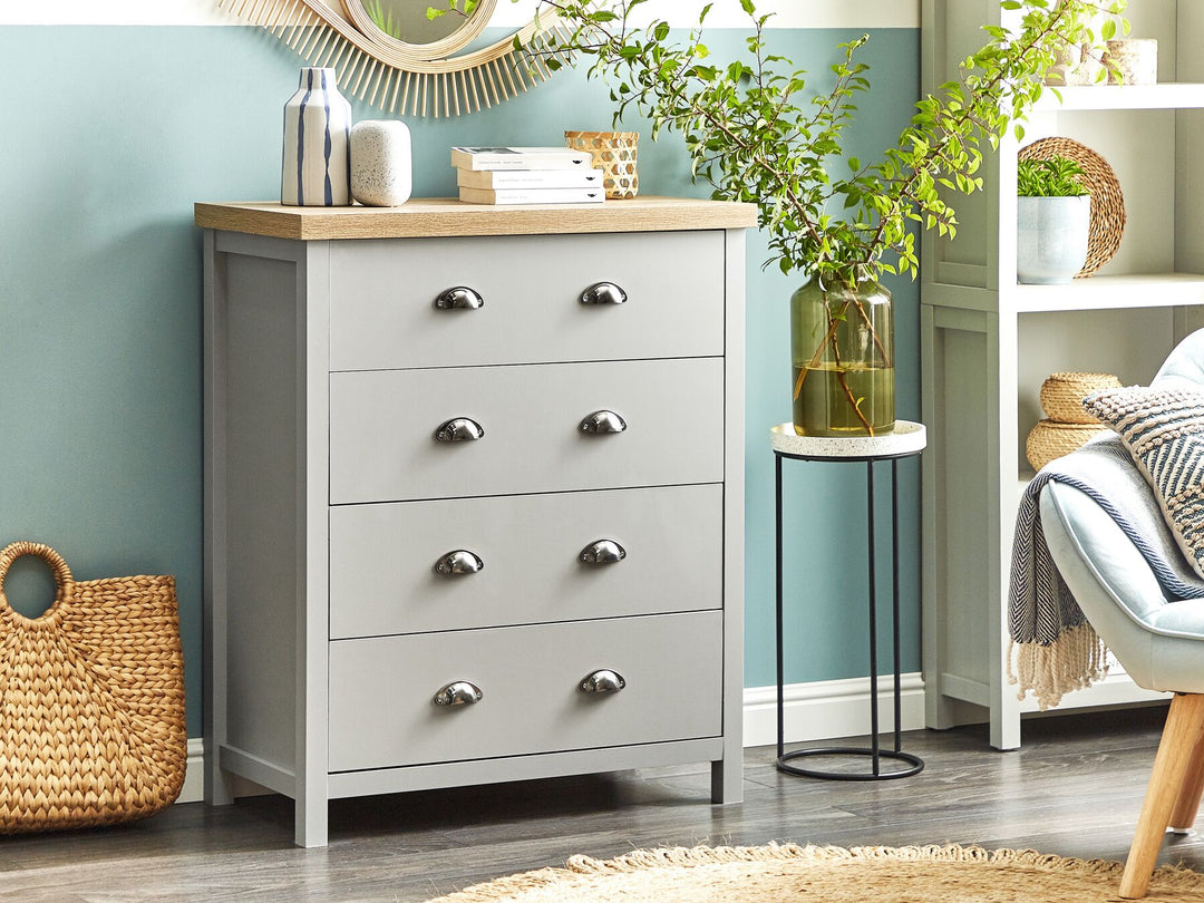 Clio 4 Drawer Chest Grey