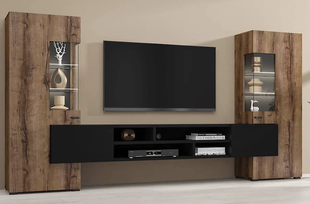 Coby 10 Entertainment Unit in Oak Monastery for TVs Up To 60" - Design with Comprehensive Storage