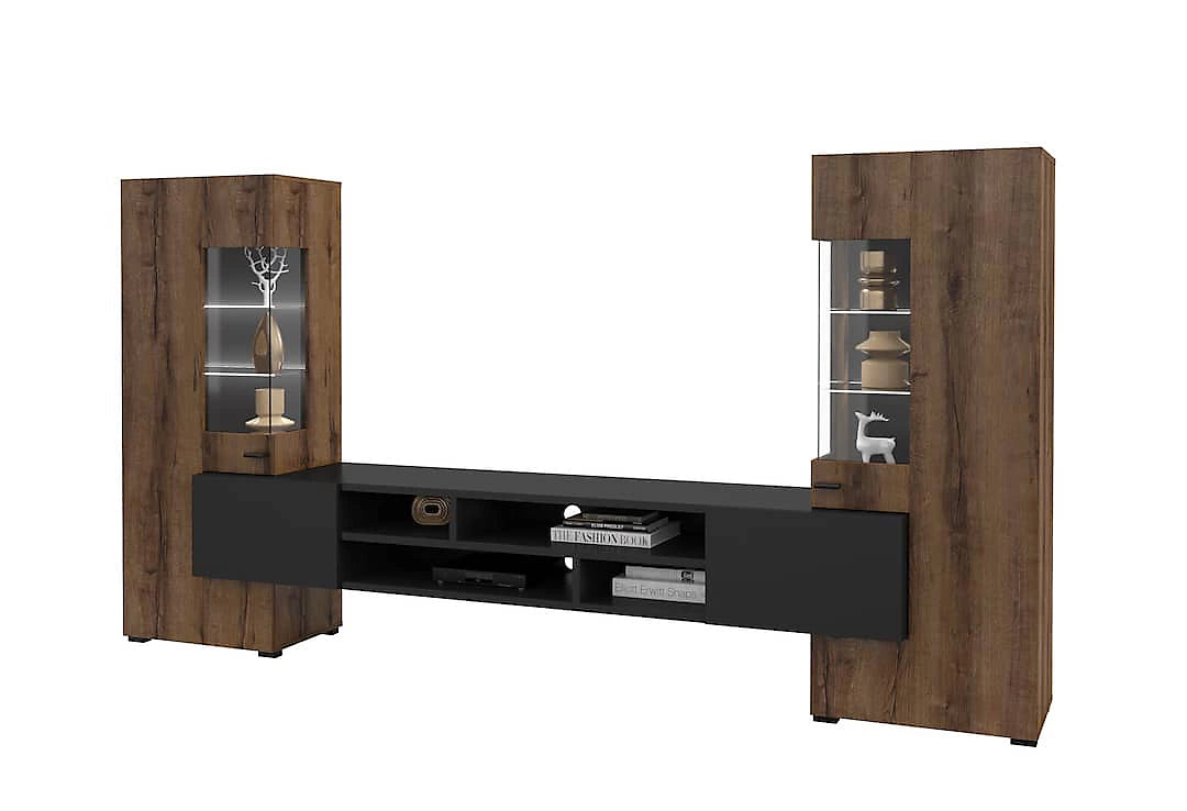 Coby 10 Entertainment Unit in Oak Monastery for TVs Up To 60" - Design with Comprehensive Storage