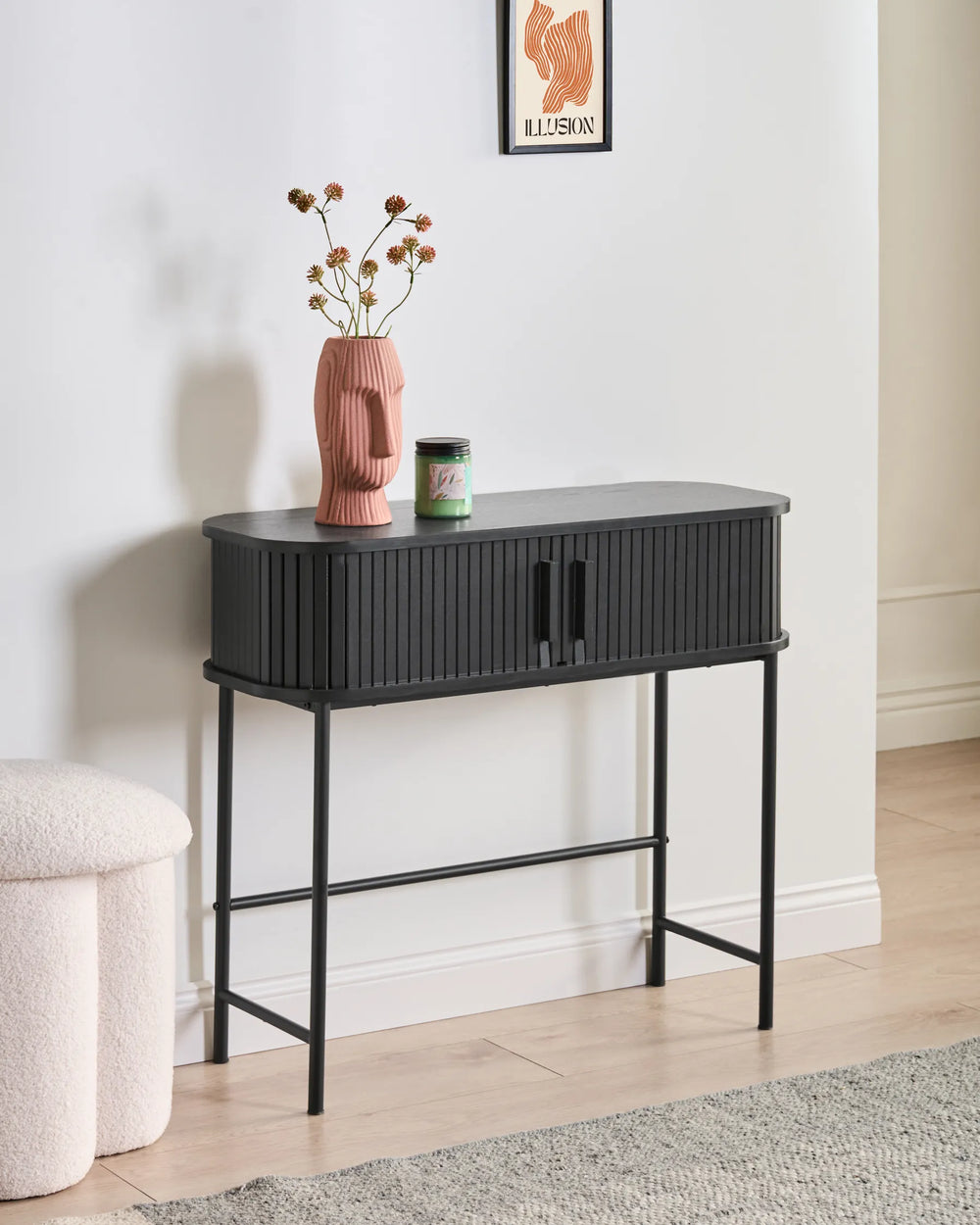 Console Table Black Solid Workmanship Soltera