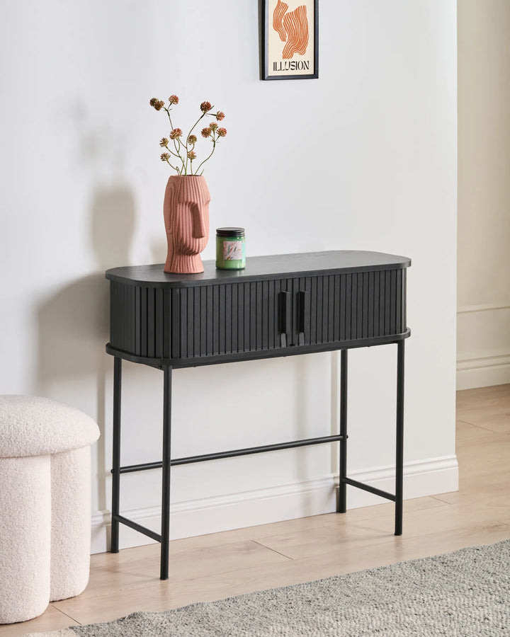 Console Table Black Solid Workmanship Soltera