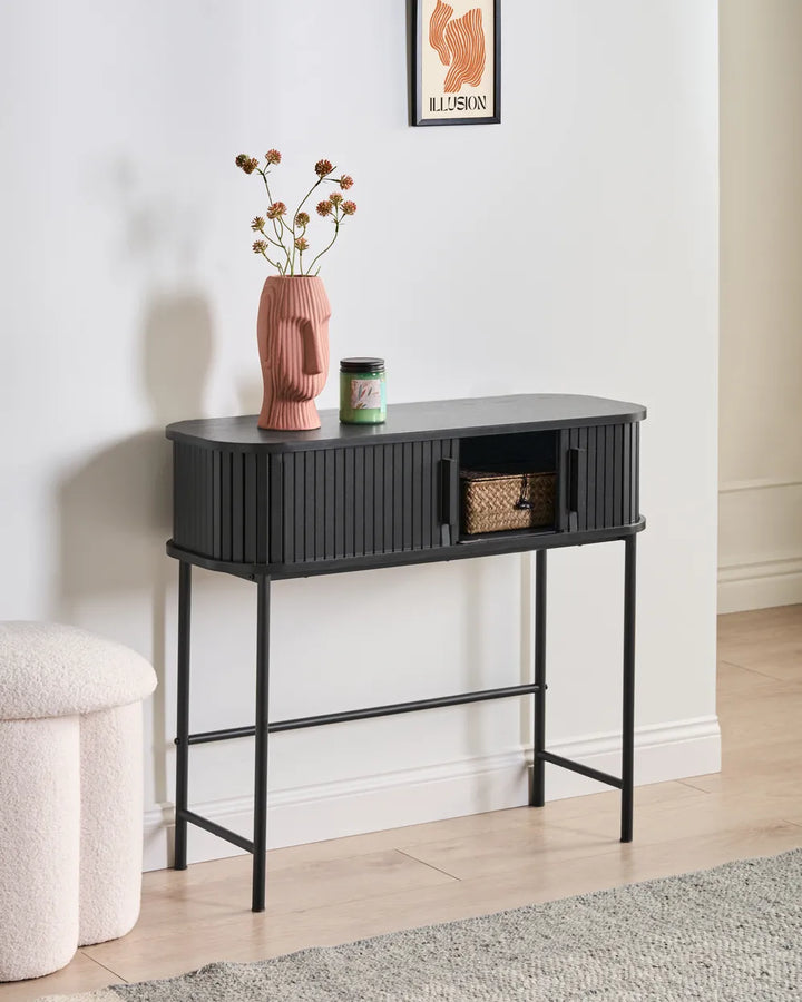 Console Table Black Solid Workmanship Quivara
