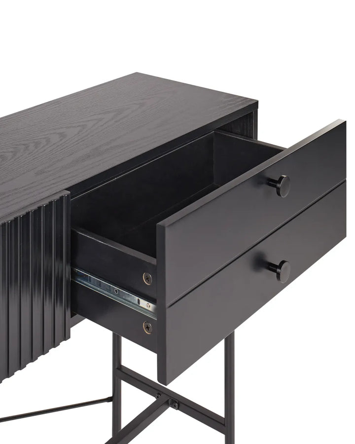 Console Table Black Robust Frame Sorino