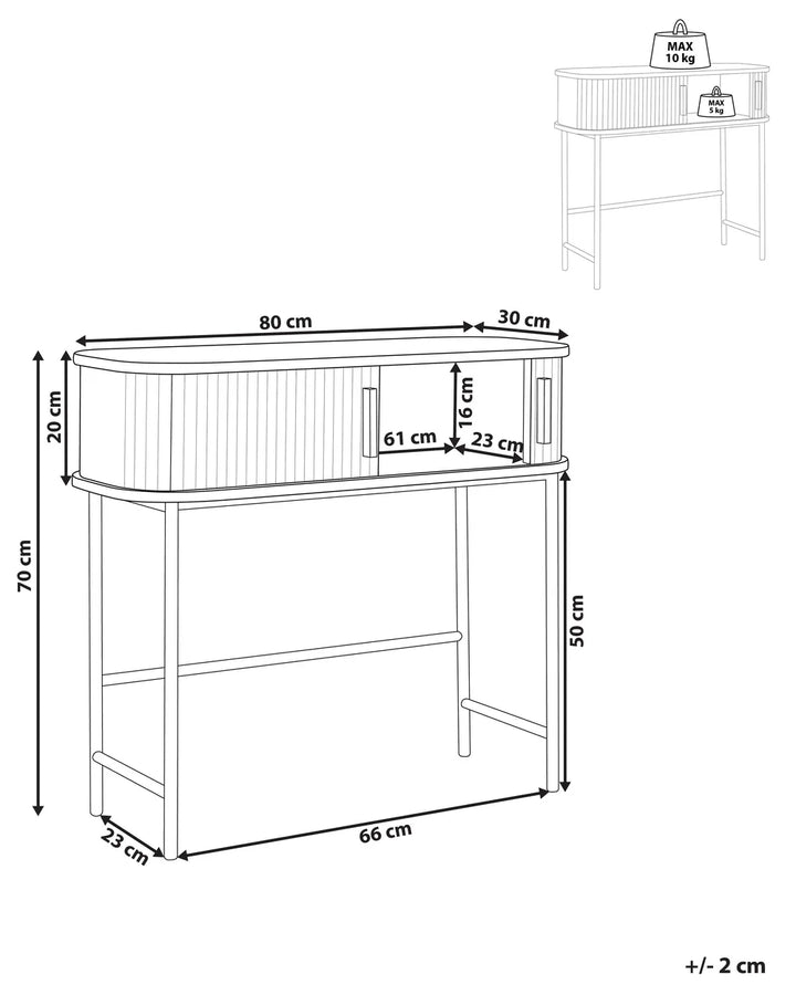 Console Table Brown Retro Style Quivara