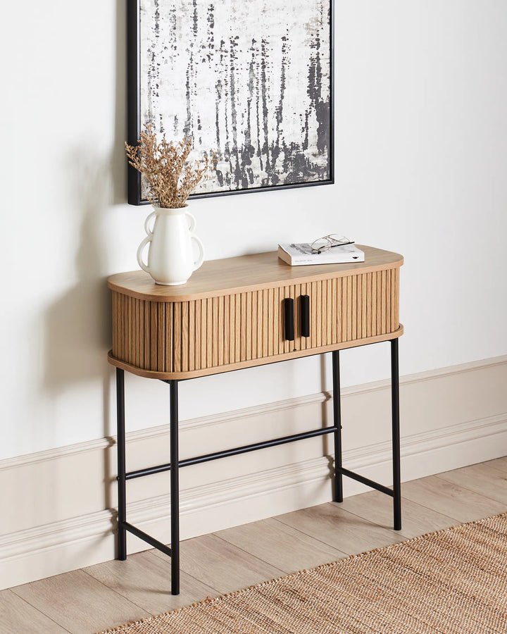 Console Table Brown Retro Style Quivara