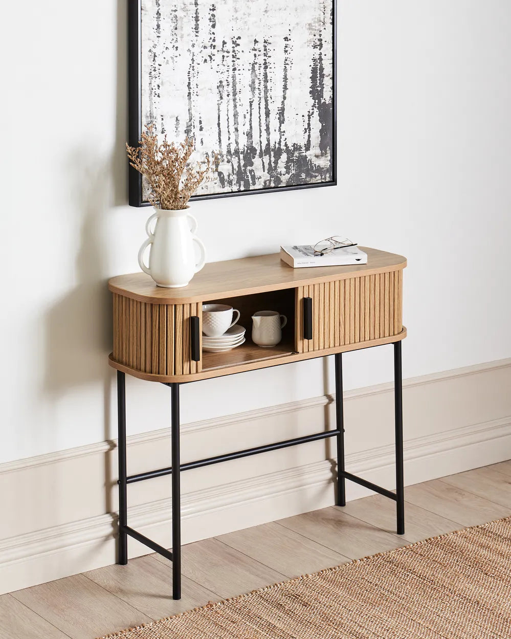 Console Table Brown Retro Style Quivara