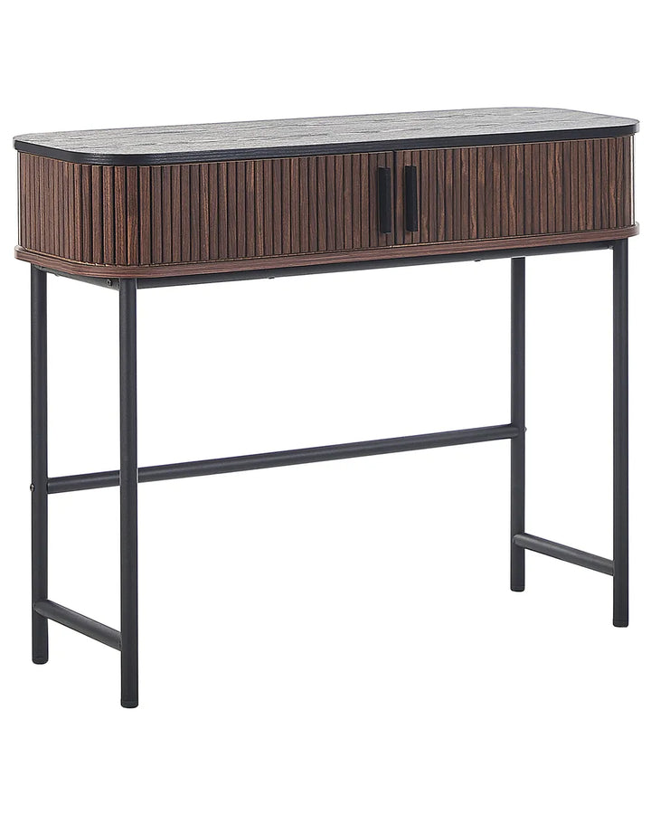 Console Table Dark Brown Durable Construction Bervin