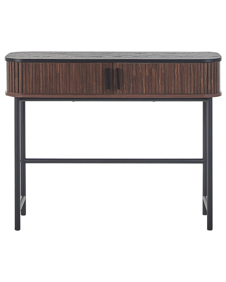 Console Table Dark Brown Durable Construction Bervin