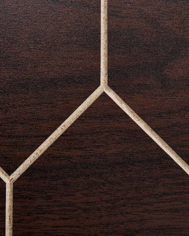 Console Table Dark Brown Additional Storage Space Orvian