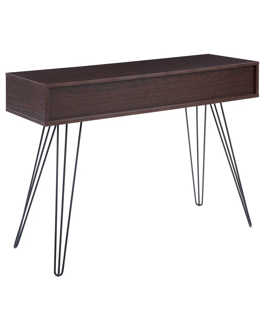 Console Table Dark Brown Additional Storage Space Orvian
