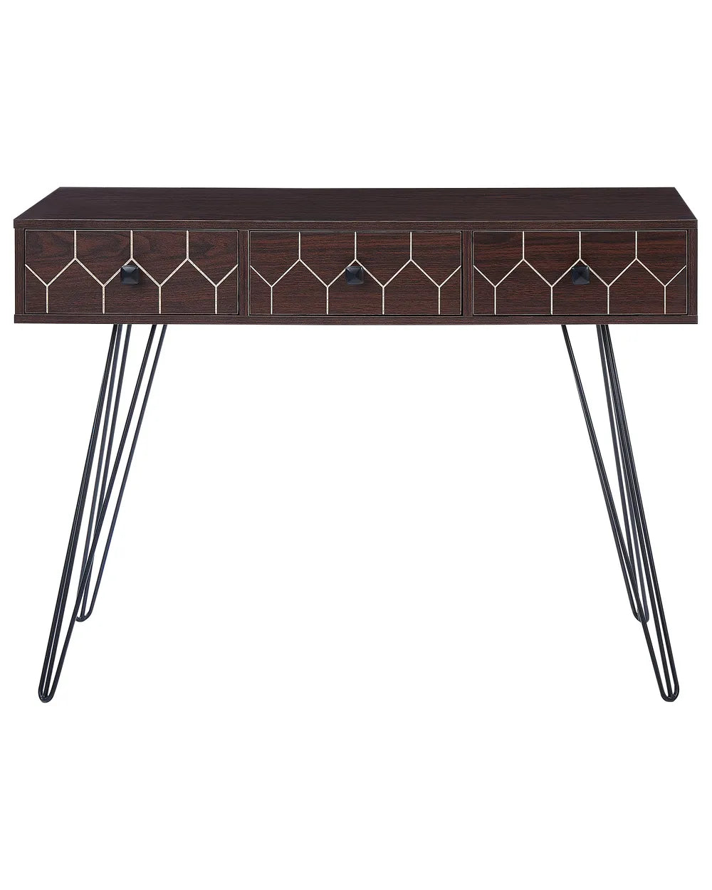 Console Table Dark Brown Additional Storage Space Orvian