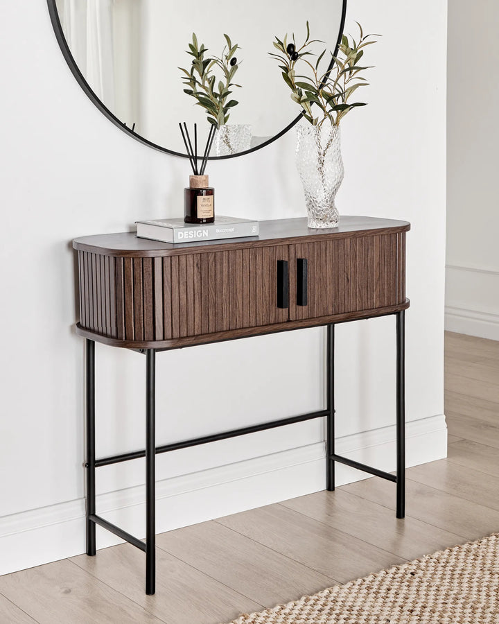 Console Table Dark Brown Retro Style Quivara