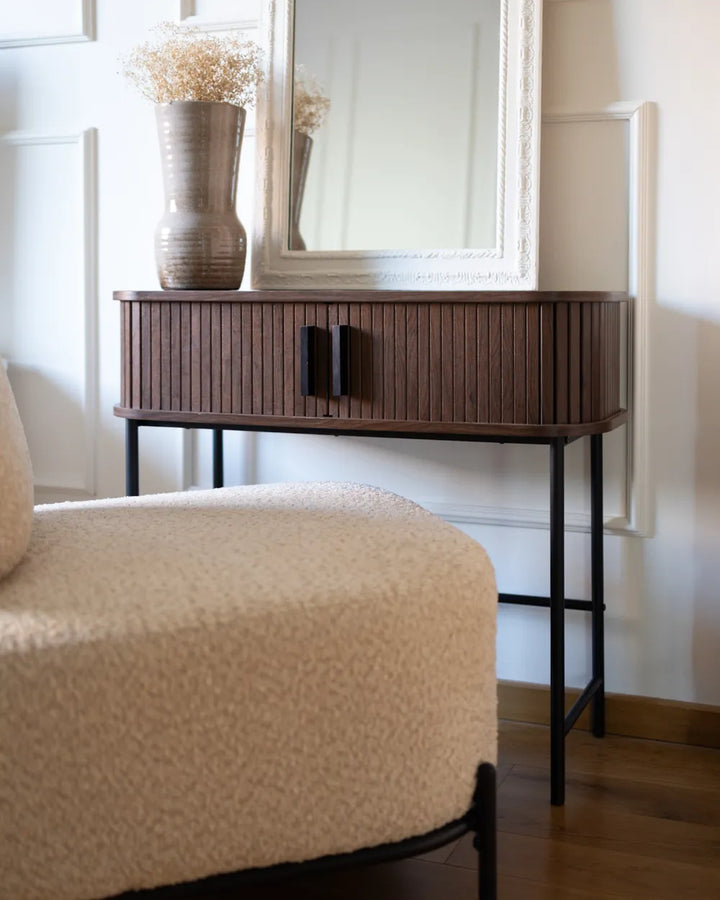 Console Table Dark Brown Retro Style Quivara