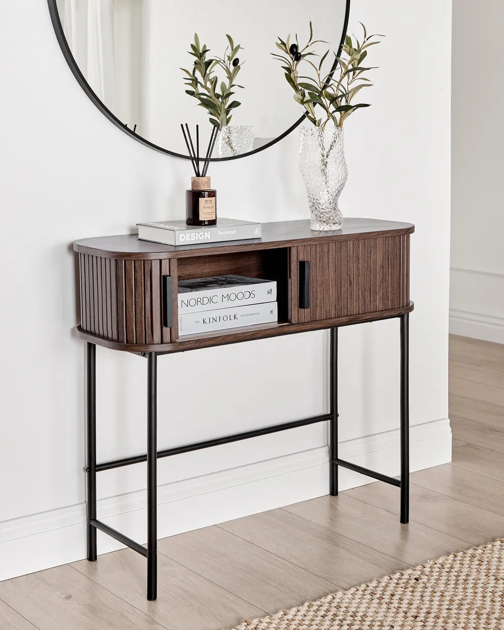 Console Table Dark Brown Retro Style Quivara