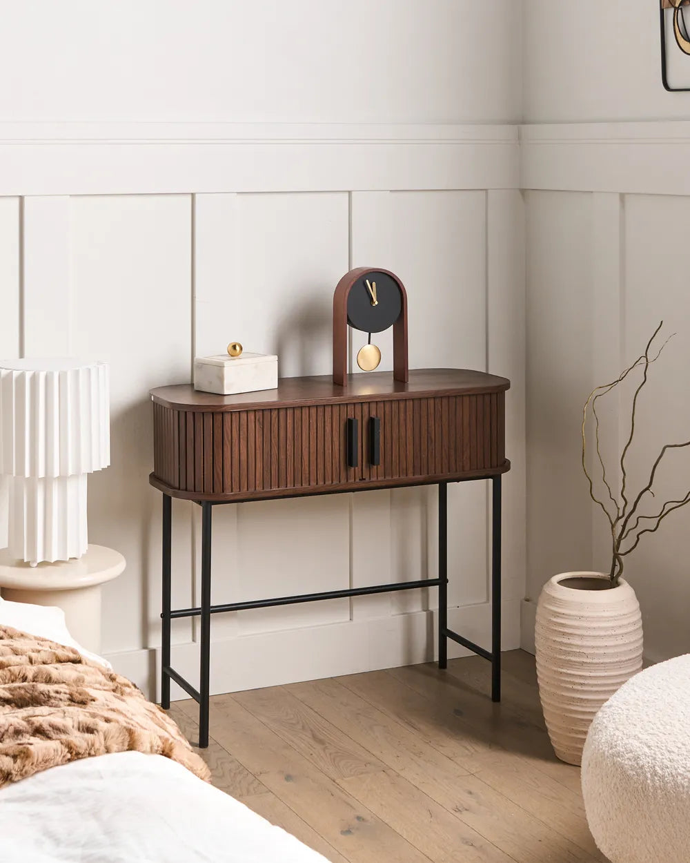 Console Table Dark Brown Retro Style Quivara