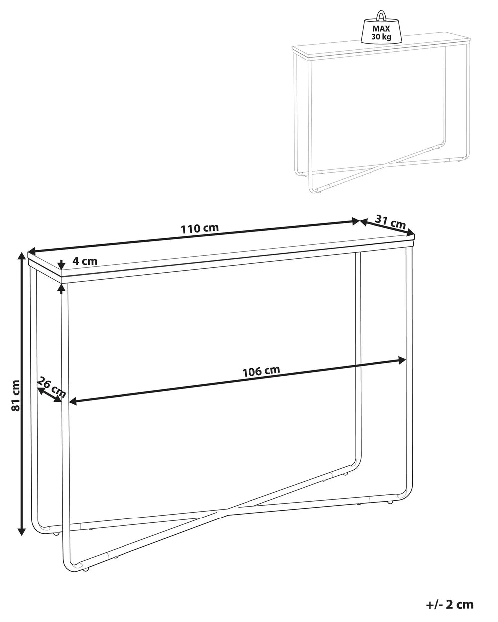 Console Table Grey Concrete Effect High Quality Castero