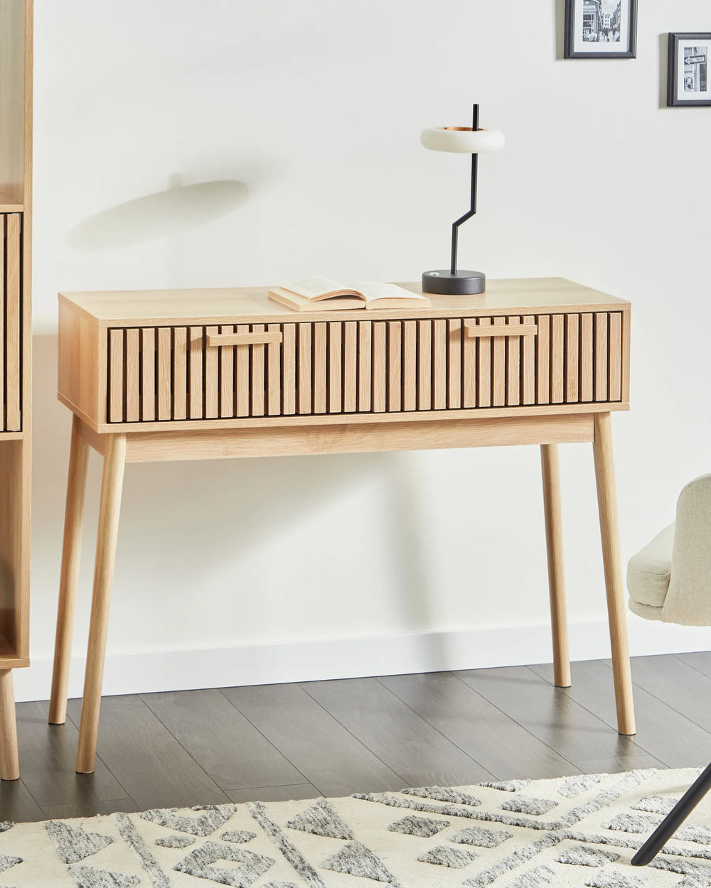 Console Table Light Brown Solid Workmanship Klaron