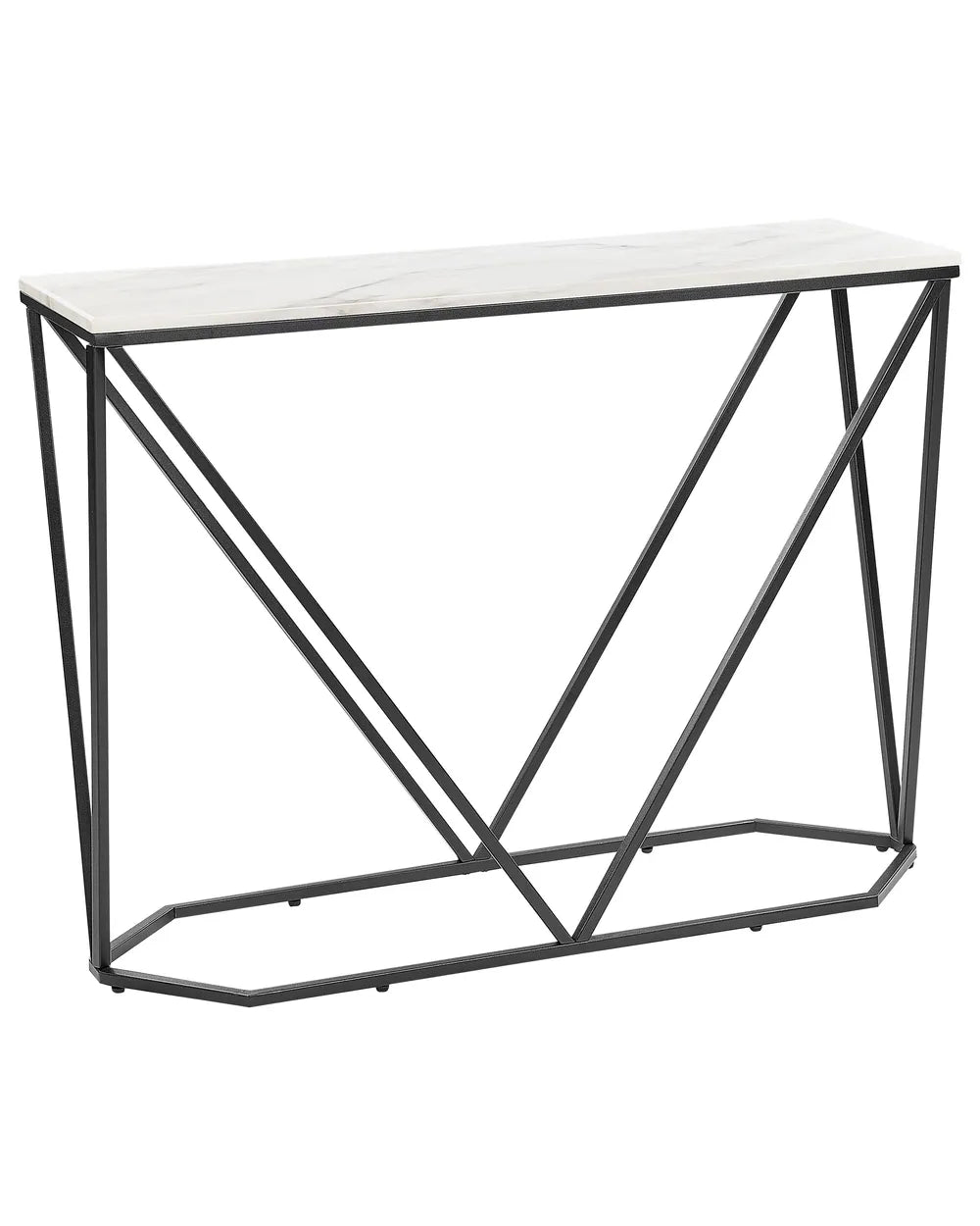 Console Table Marble/ Black Elegant Design Javera