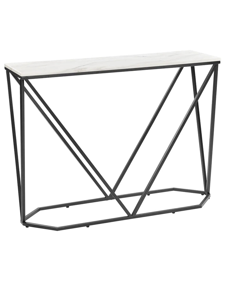 Console Table Marble/ Black Elegant Design Javera