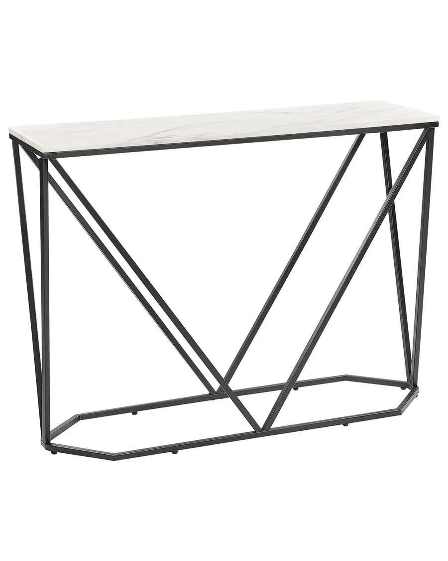 Console Table Marble/ Black Elegant Design Javera
