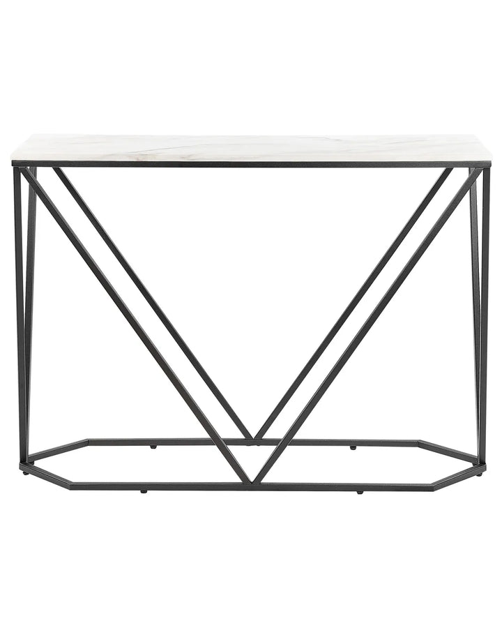 Console Table Marble/ Black Elegant Design Ivanta