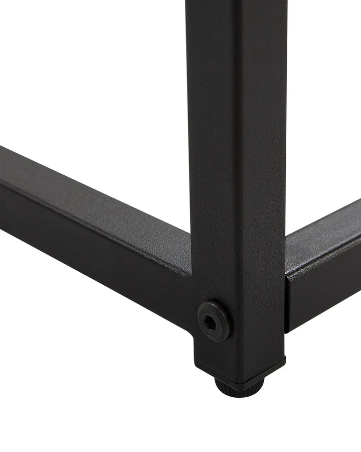 Console Table Tempered Glass Black Chic Look Corvia