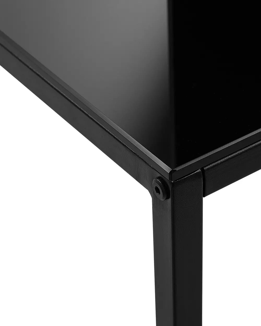 Console Table Tempered Glass Black Chic Look Corvia